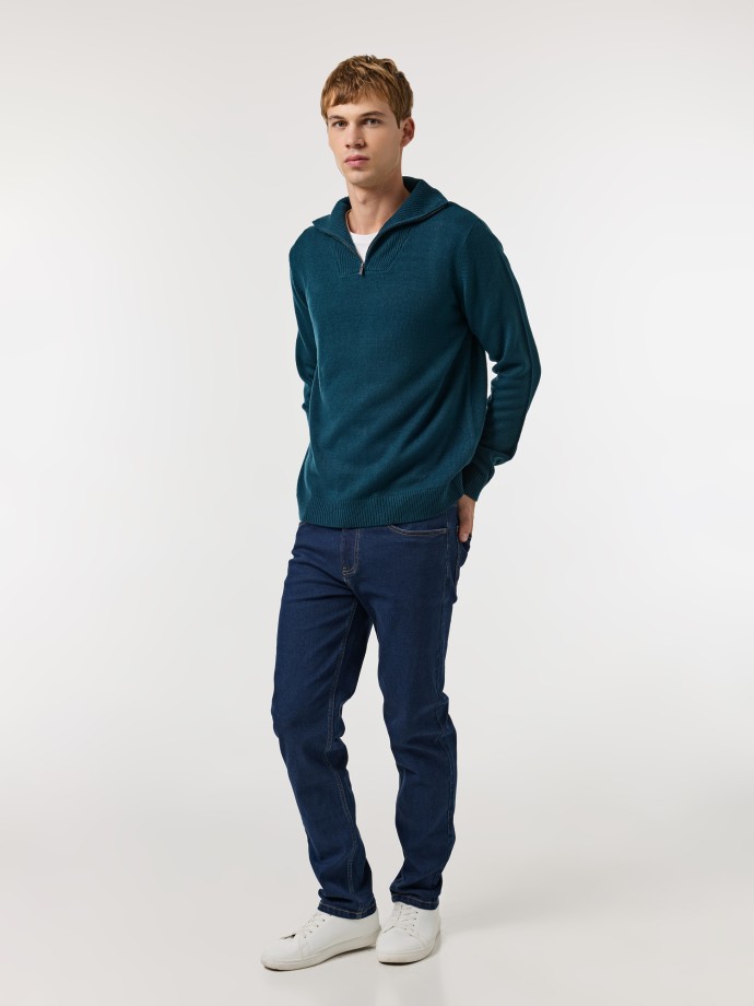 Camisola de malha com gola