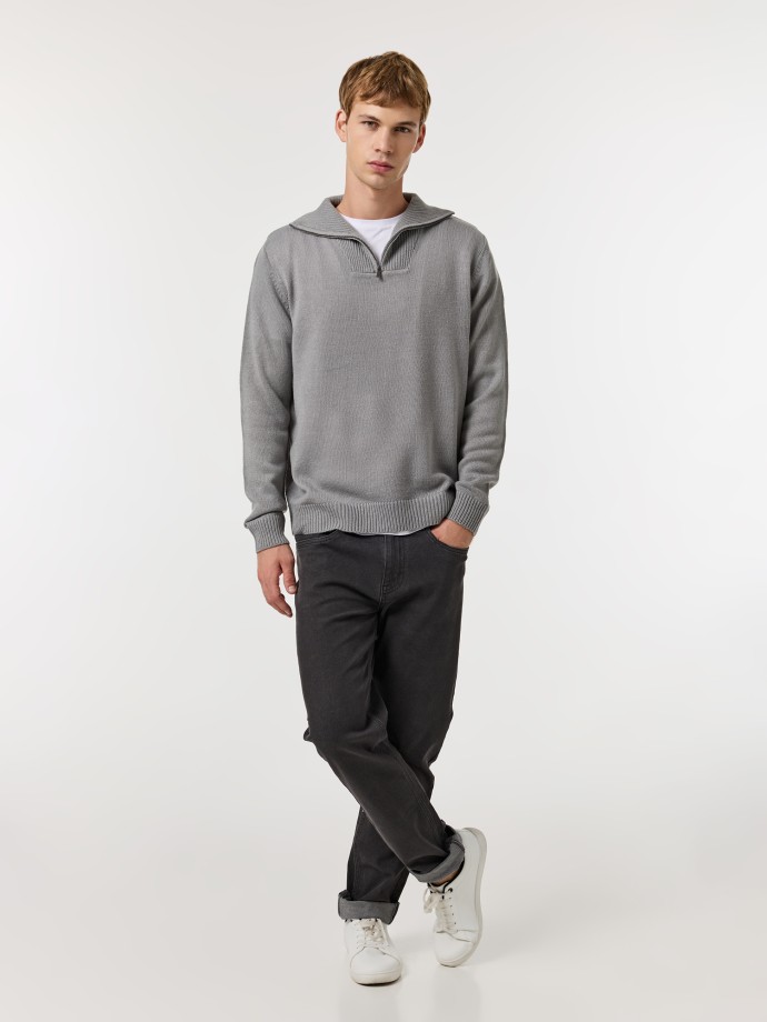 Camisola de malha com gola Camisola de malha com gola