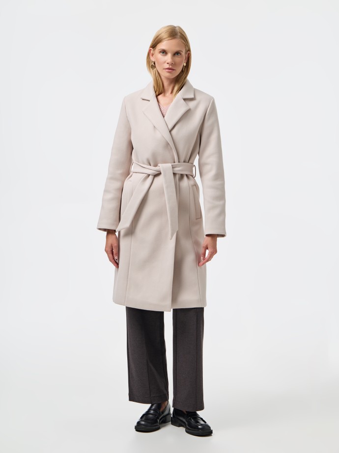 Casaco com gola de pelo removvel