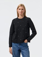 Camisola de malha com prolas