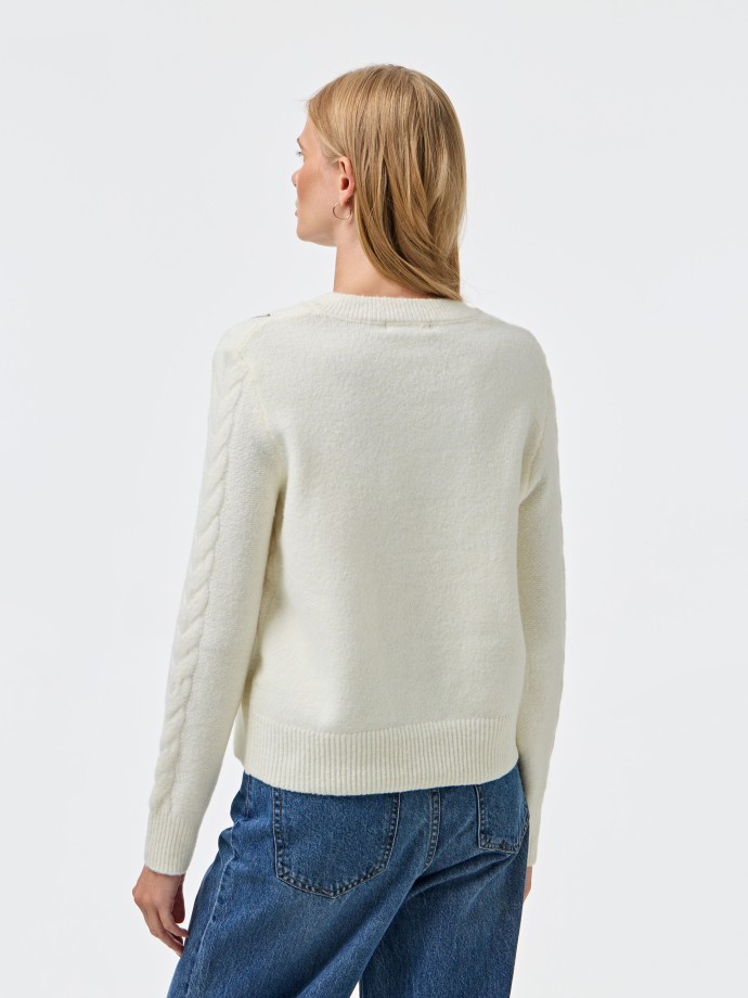 Camisola de malha com strass