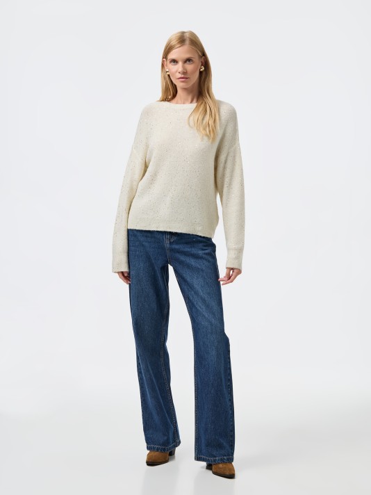 Camisola de malha com lantejoulas Camisola de malha com lantejoulas