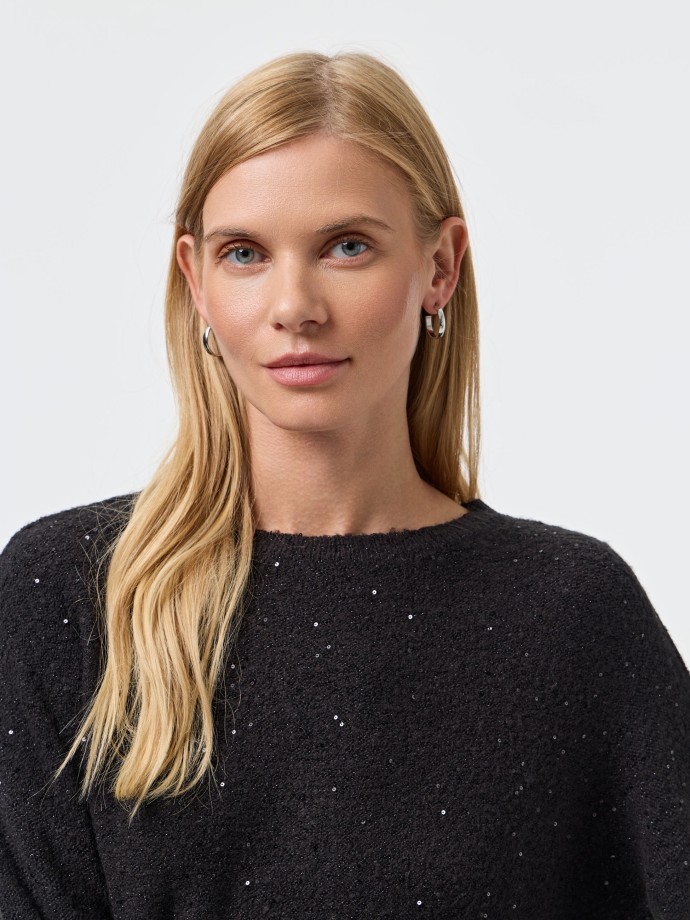 Camisola de malha com lantejoulas