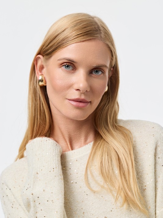 Camisola de malha com lantejoulas Camisola de malha com lantejoulas