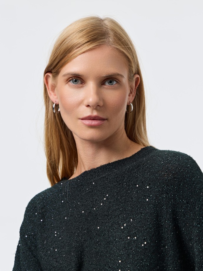 Camisola de malha com lantejoulas