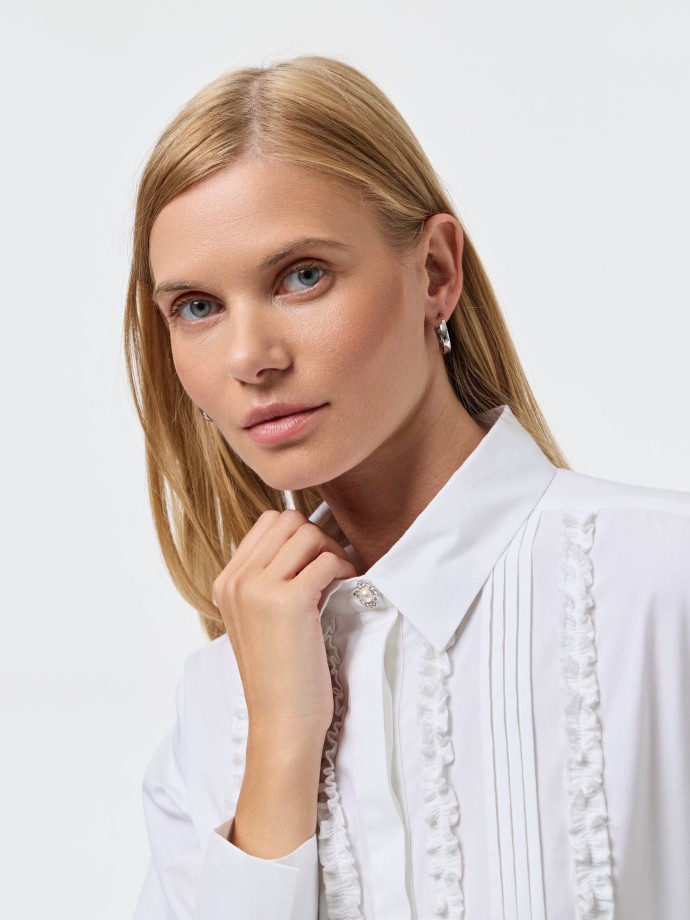 Camisa com franzidos