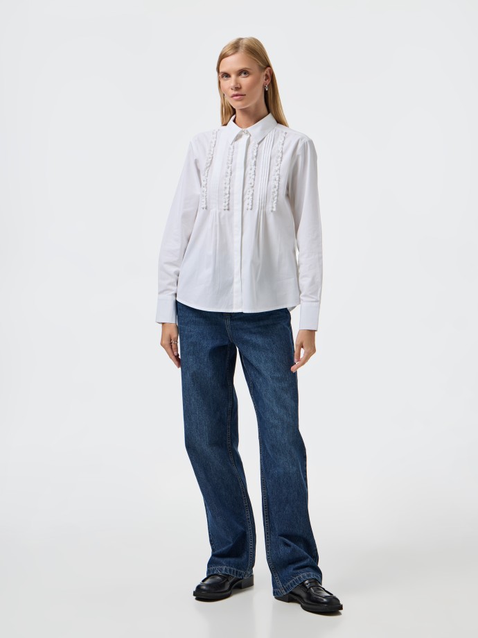 Camisa com franzidos