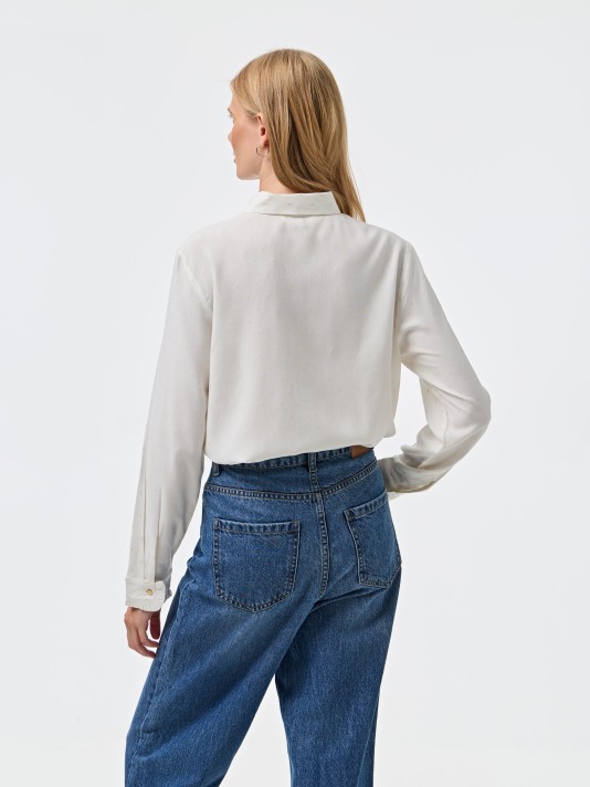 Camisa com franzido Camisa com franzido