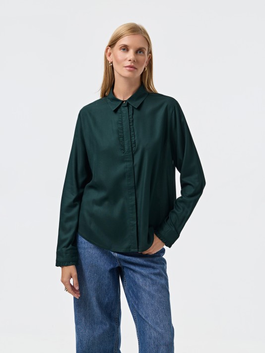 Camisa com franzido Camisa com franzido