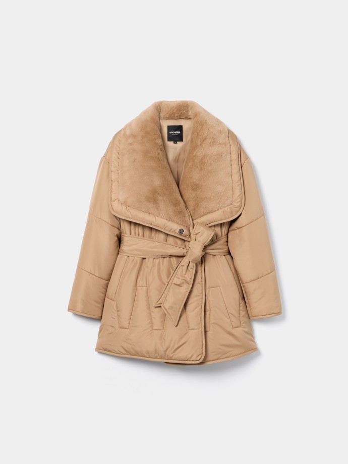 Casaco acolchoado com gola Casaco acolchoado com gola