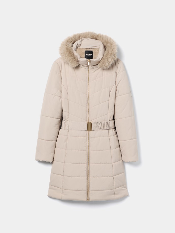 Casaco acolchoado com carapuço Casaco acolchoado com carapuço
