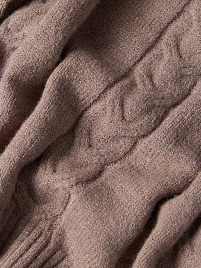 Camisola de malha entranada