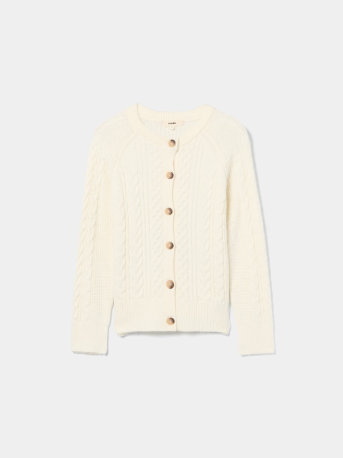 Casaco de malha entrançada Casaco de malha entrançada