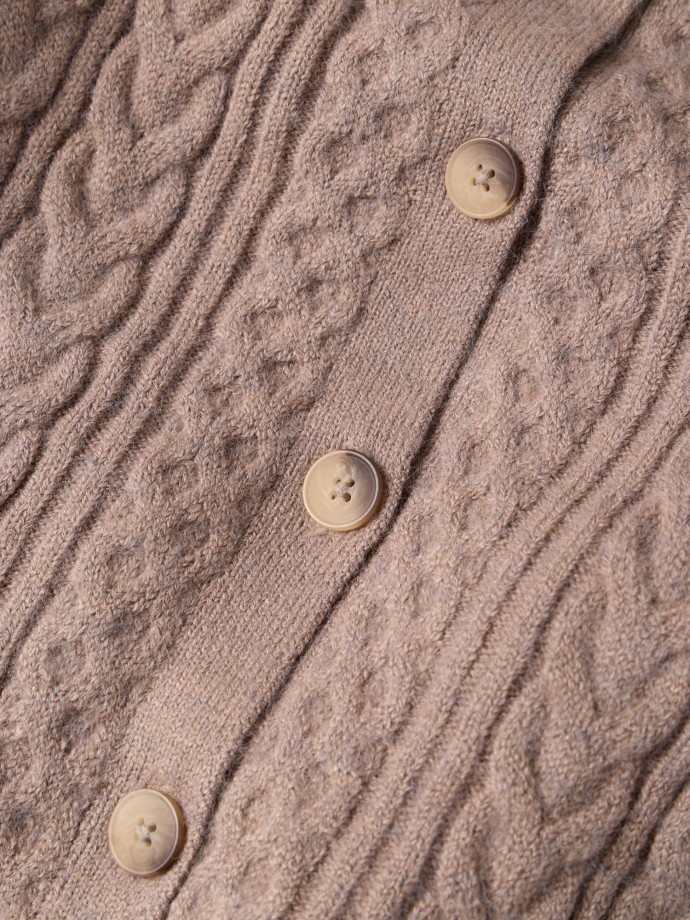 Casaco de malha entrançada Casaco de malha entrançada