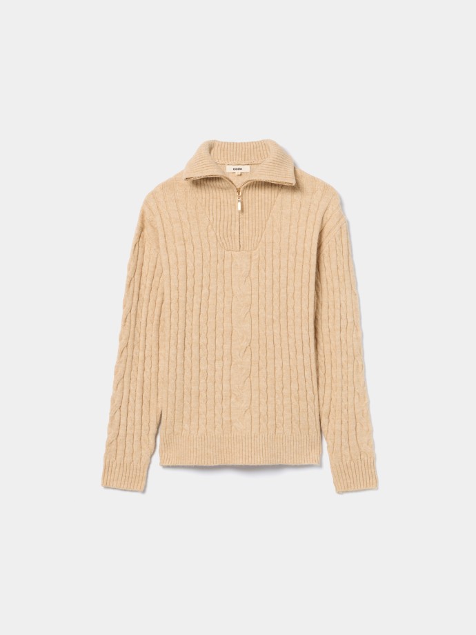 Camisola de malha com gola