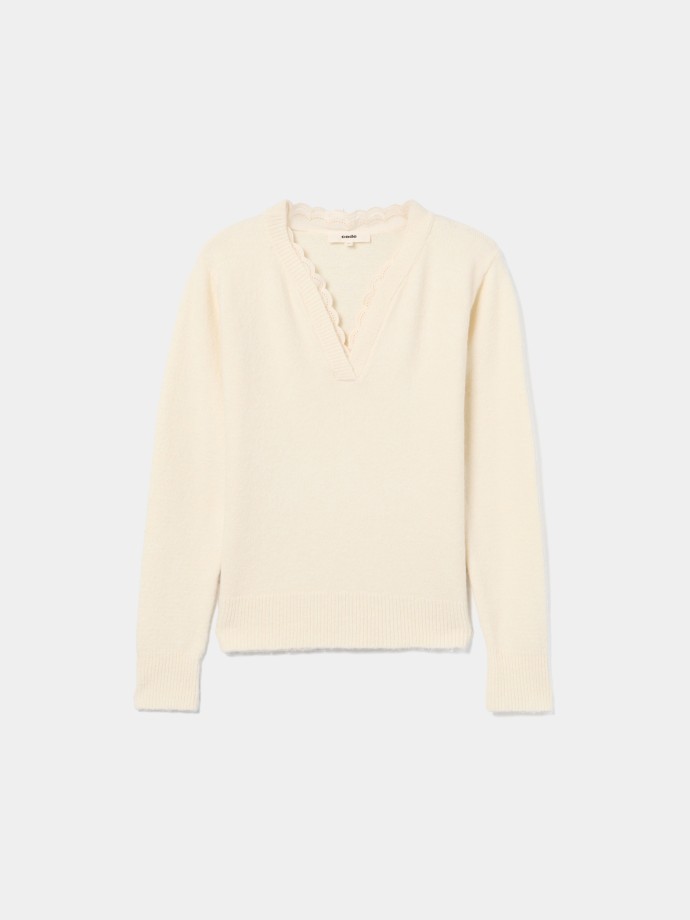 Camisola de malha com bordado