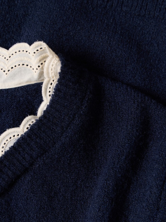 Camisola de malha com bordado