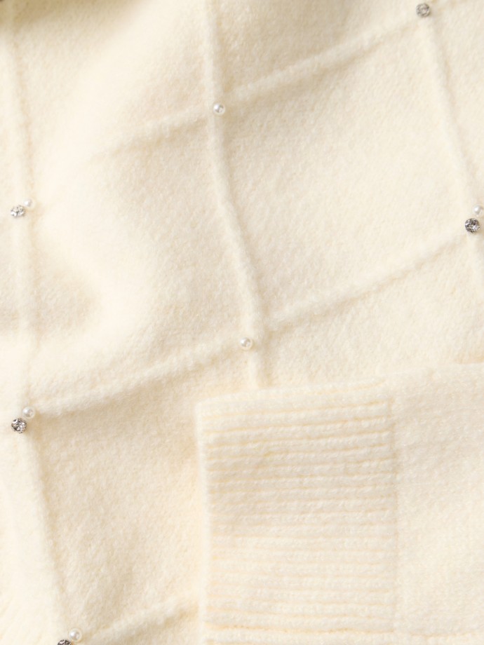 Camisola de malha com prolas