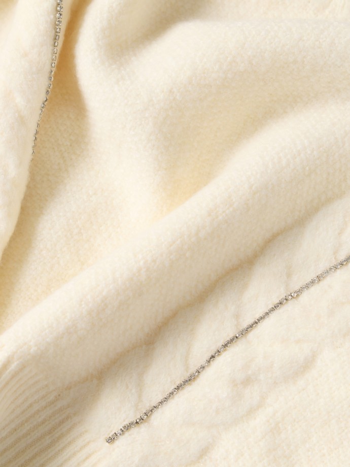 Camisola de malha com strass