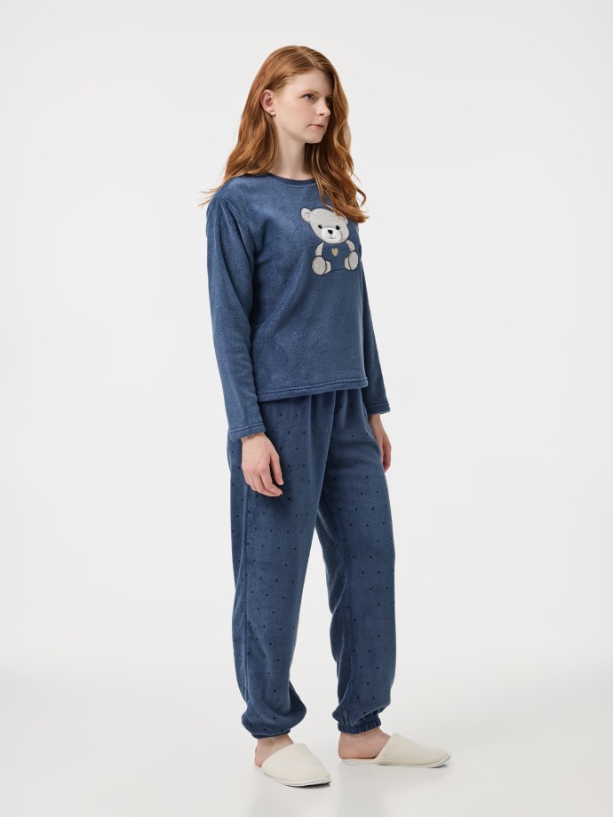 Pijama polar estampado