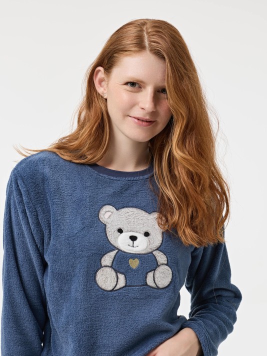 Pijama polar estampado