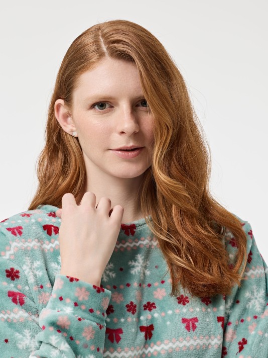 Pijama polar estampado