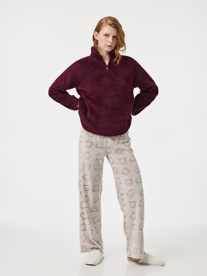 Camisola em sherpa Camisola em sherpa