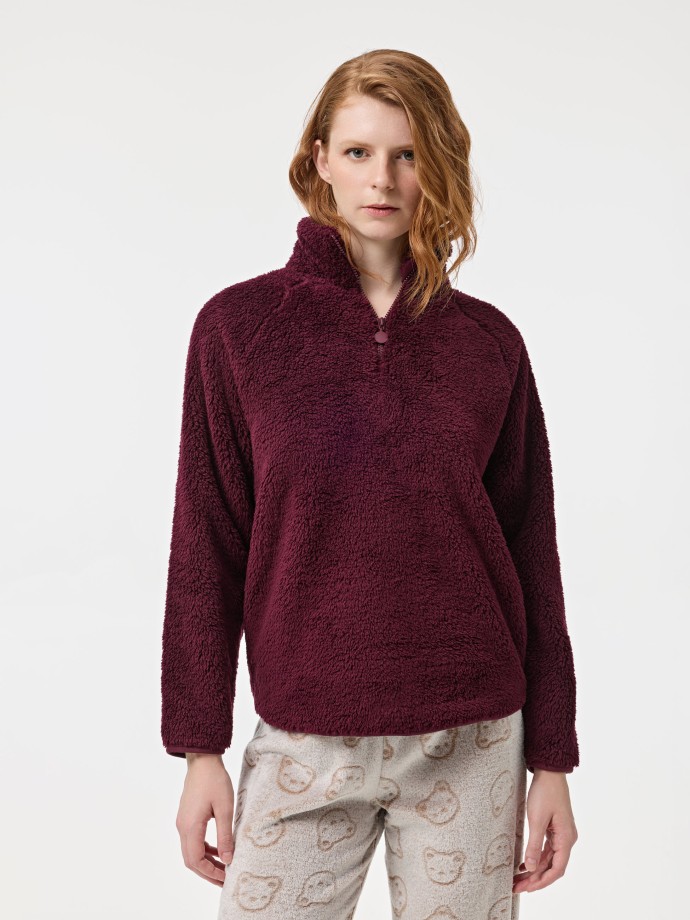 Camisola em sherpa Camisola em sherpa