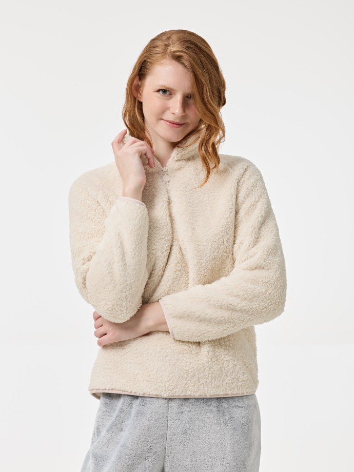 Camisola em sherpa Camisola em sherpa