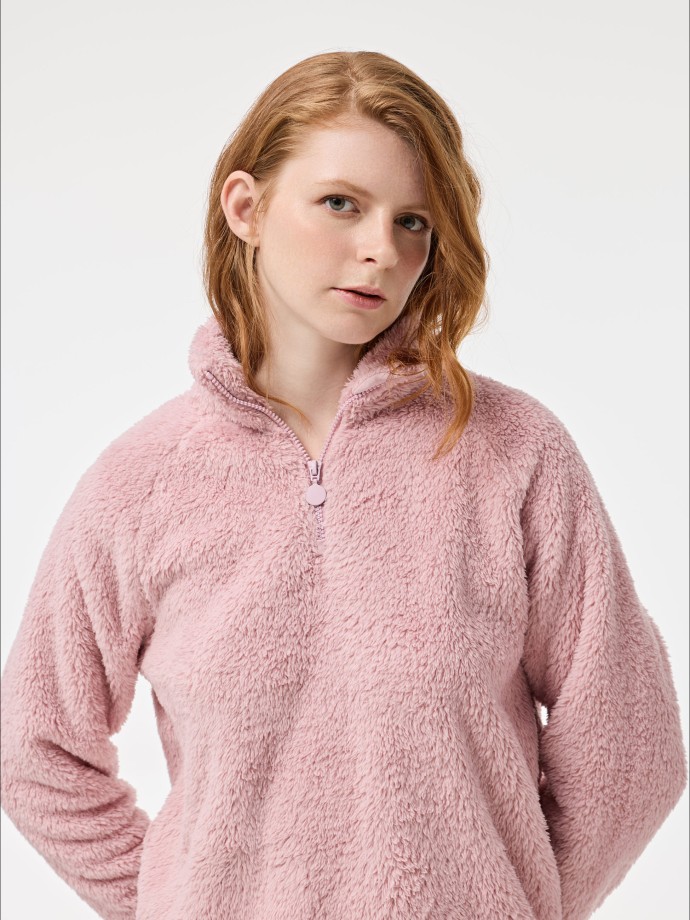 Camisola em sherpa Camisola em sherpa