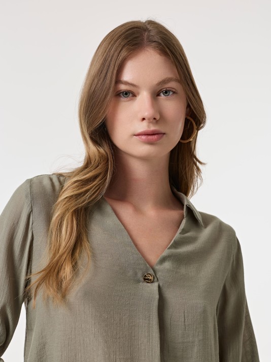 Blusa decote em V