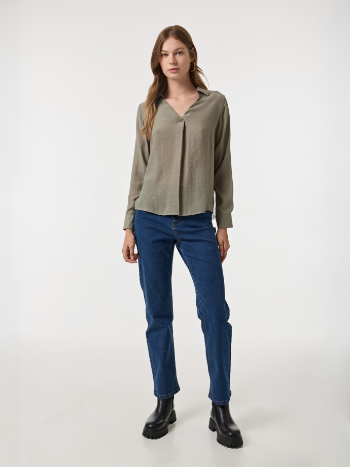 Blusa decote em V