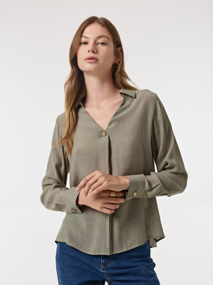 Blusa decote em V
