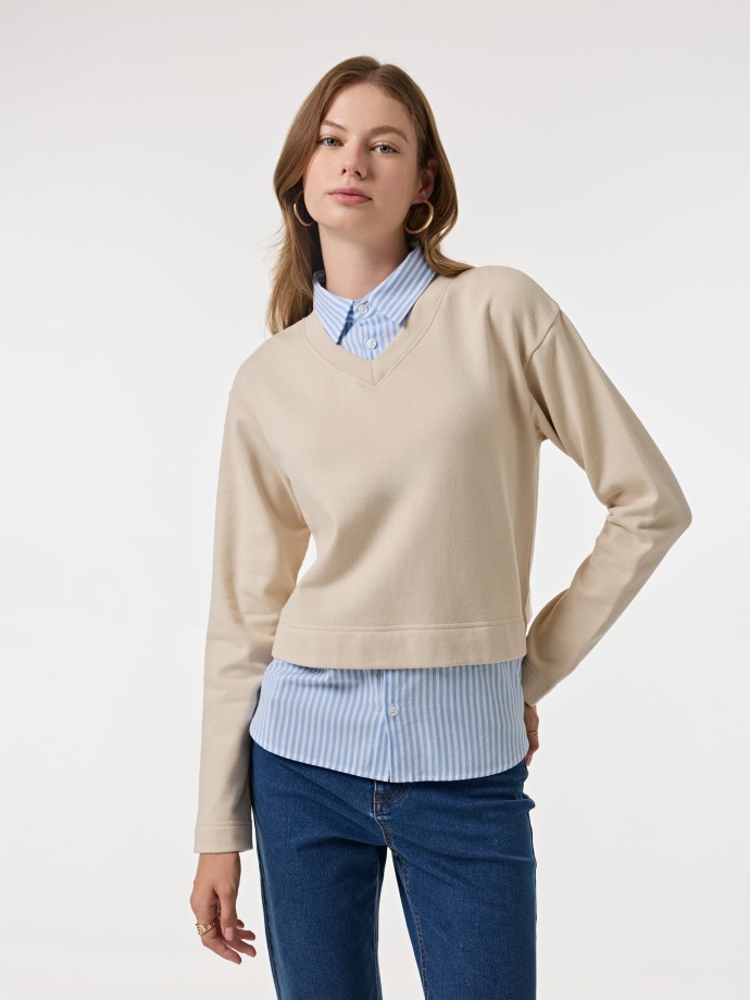 Camisola com gola