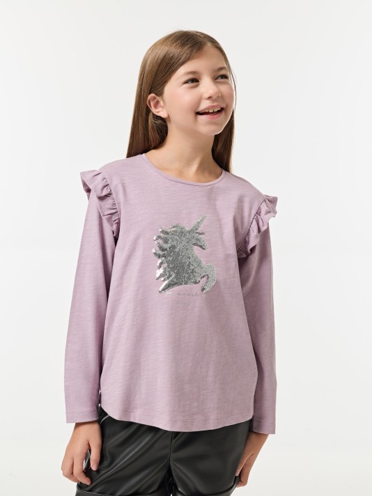 Camisola com lantejoulas