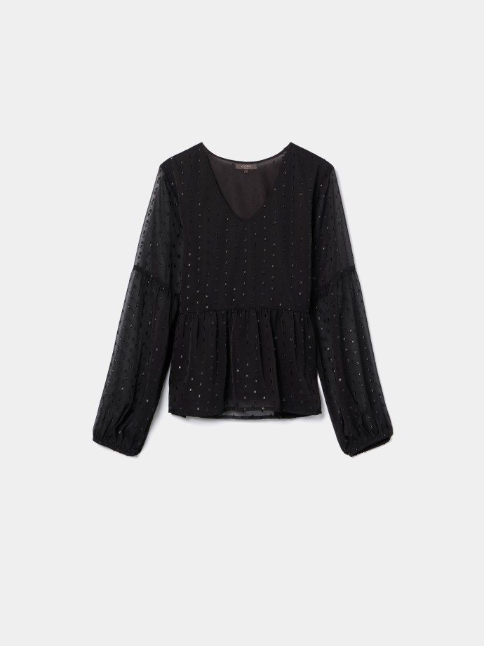 Blusa com transparência Blusa com transparência