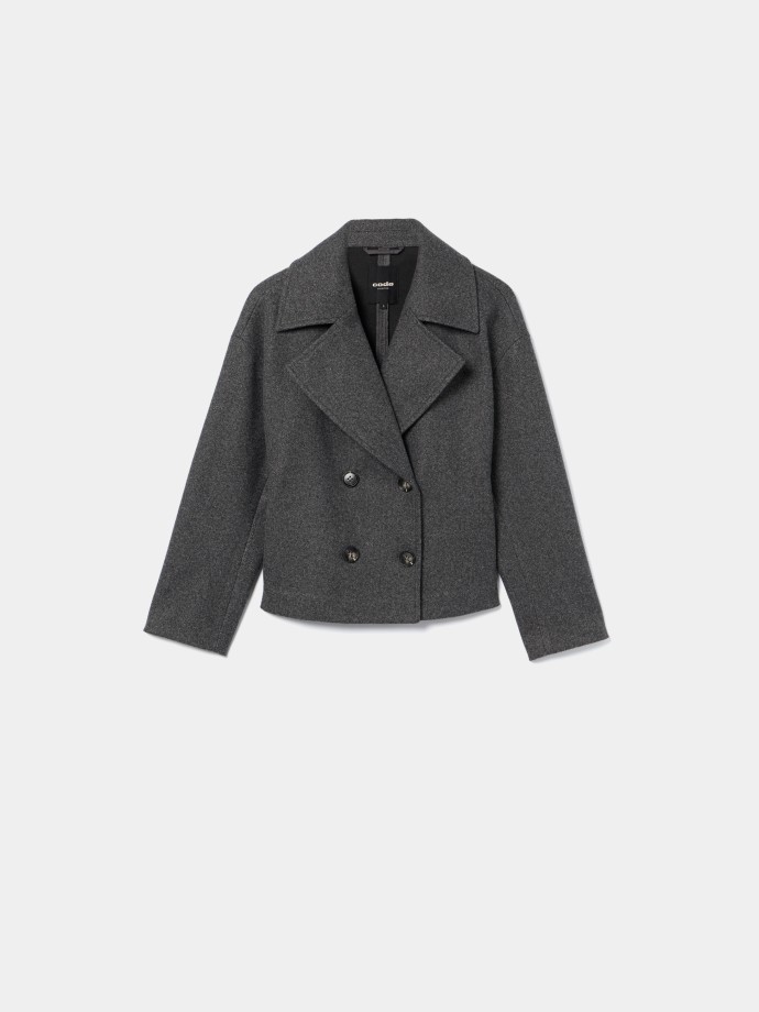 Casaco curto em fazenda