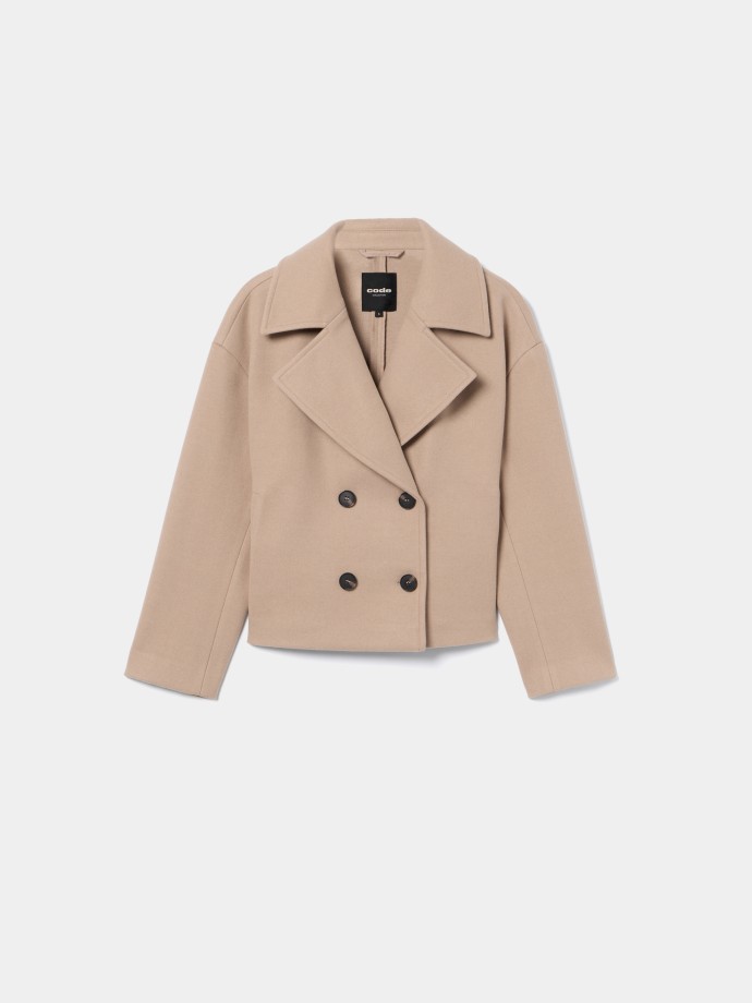 Casaco curto em fazenda