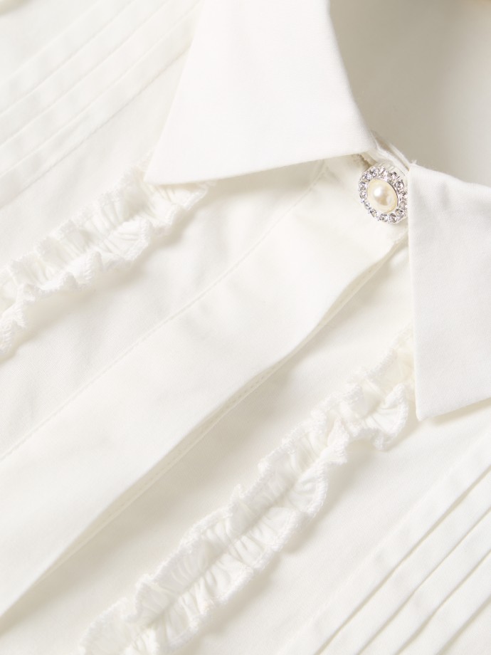 Camisa com franzidos