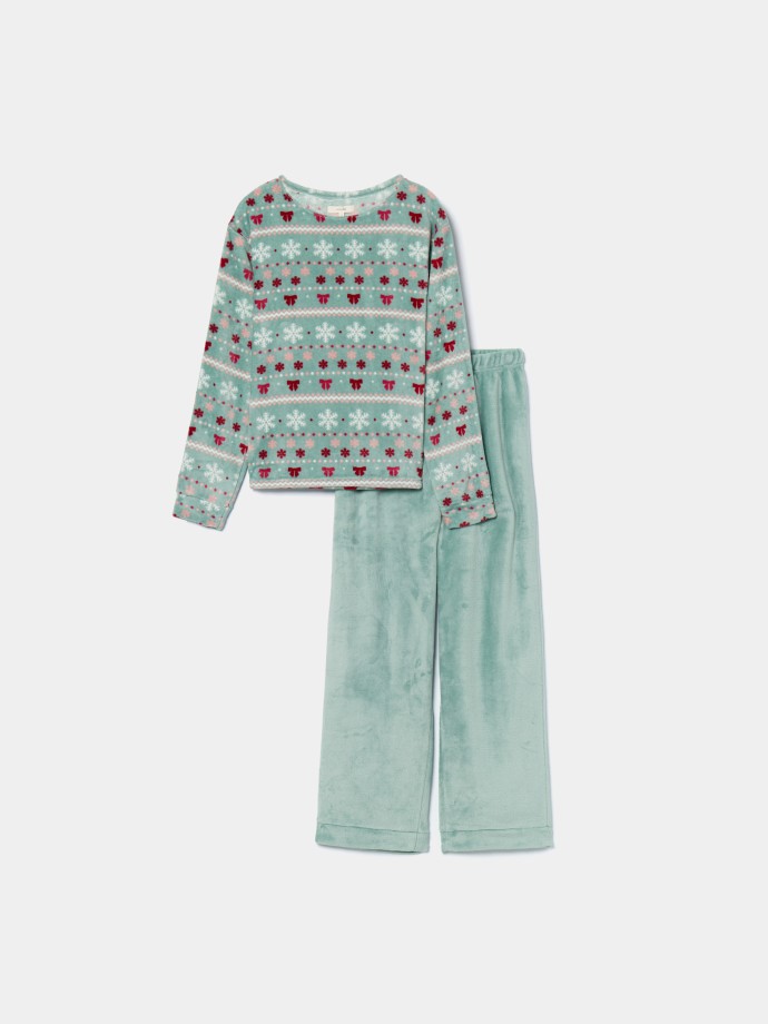 Pijama polar estampado