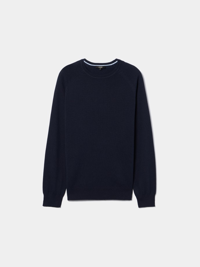 Camisola de malha com decote redondo