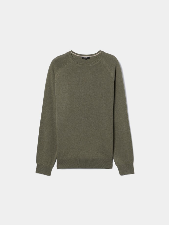 Camisola de malha com decote redondo