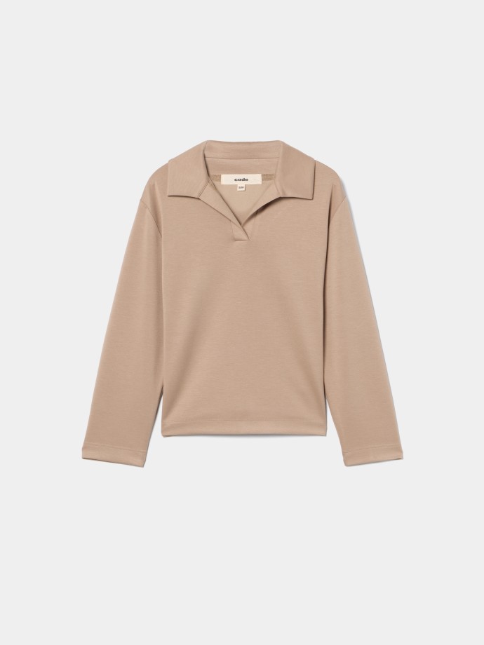 Camisola com colarinho