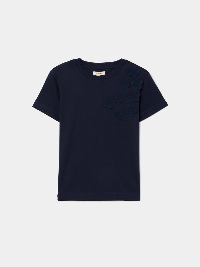 T-shirt com flores
