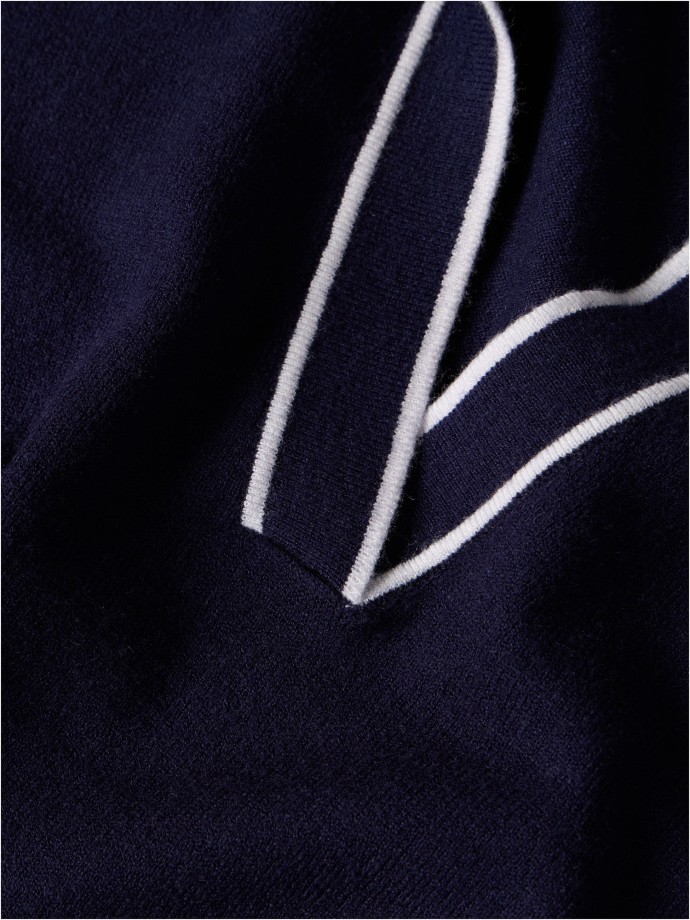 Camisola com decote de polo