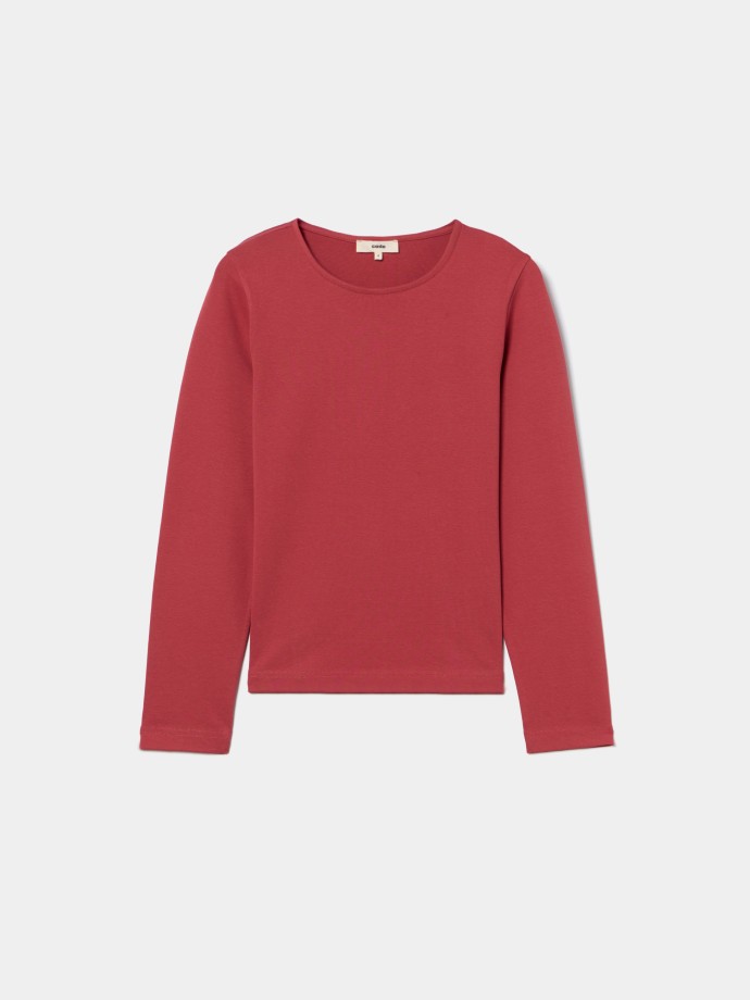 Camisola lisa com abertura lateral