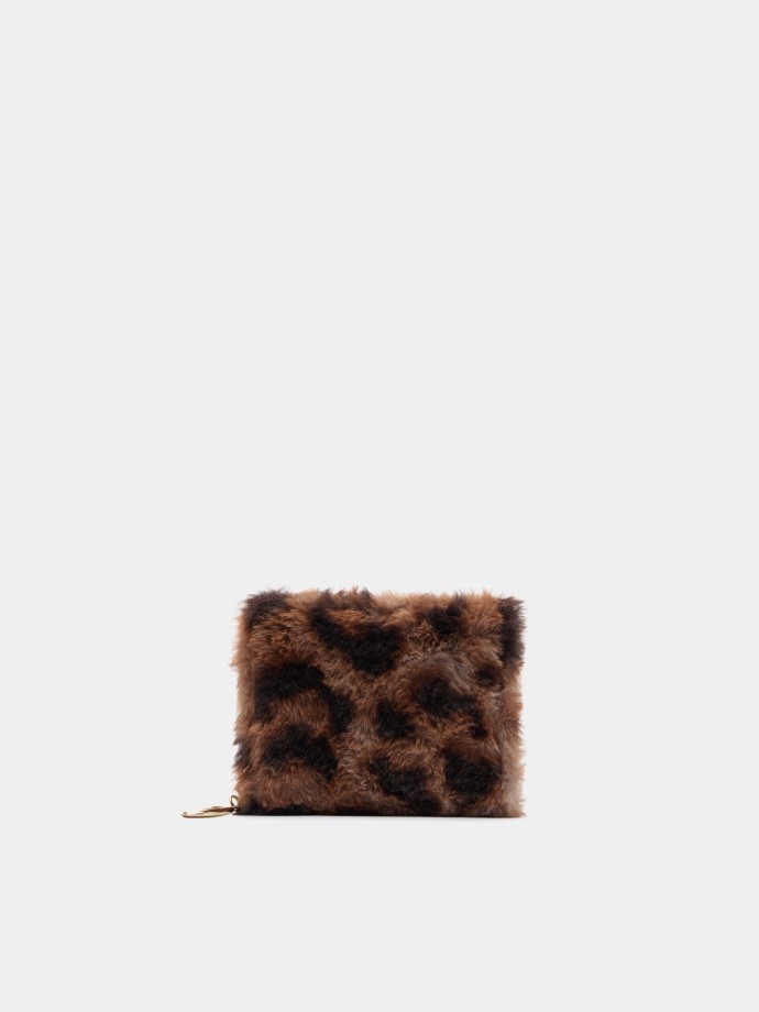 Carteira em pelo de padr�o animal