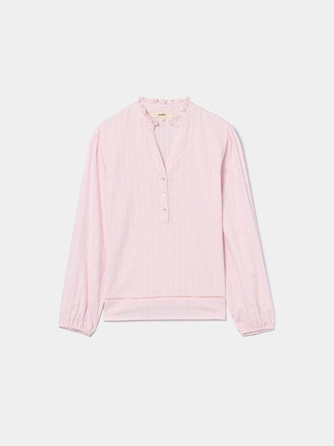 Blusa com decote franzido