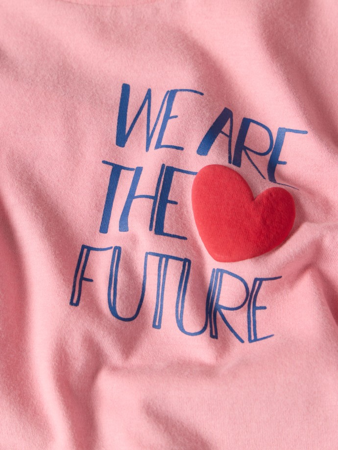 T-shirt cropped estampada