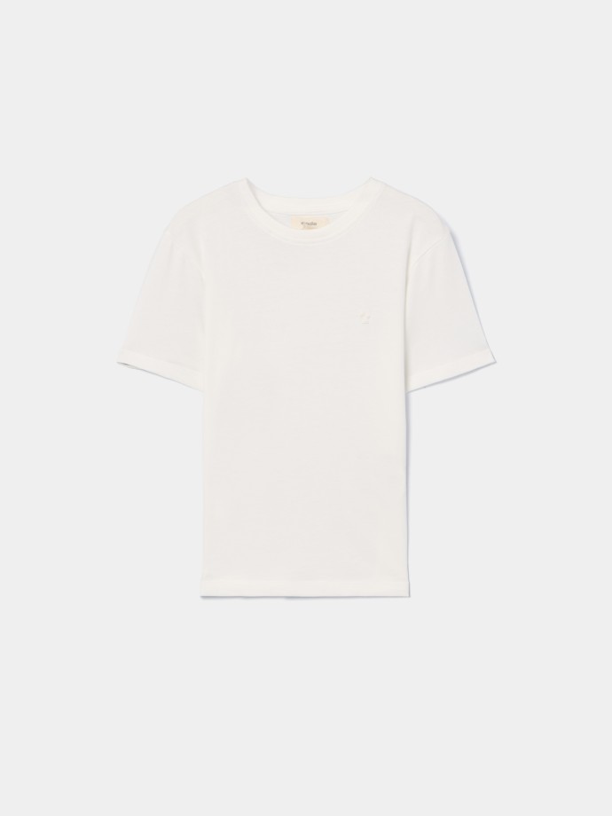 T-shirt com pormenor estampado